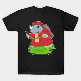 Rhino Firefighter Fire extinguisher Fire department T-Shirt